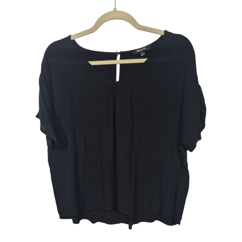 Madewell Top Womens XSmall Lightweight Blouse Capsule Semi Sheer Classic Summer